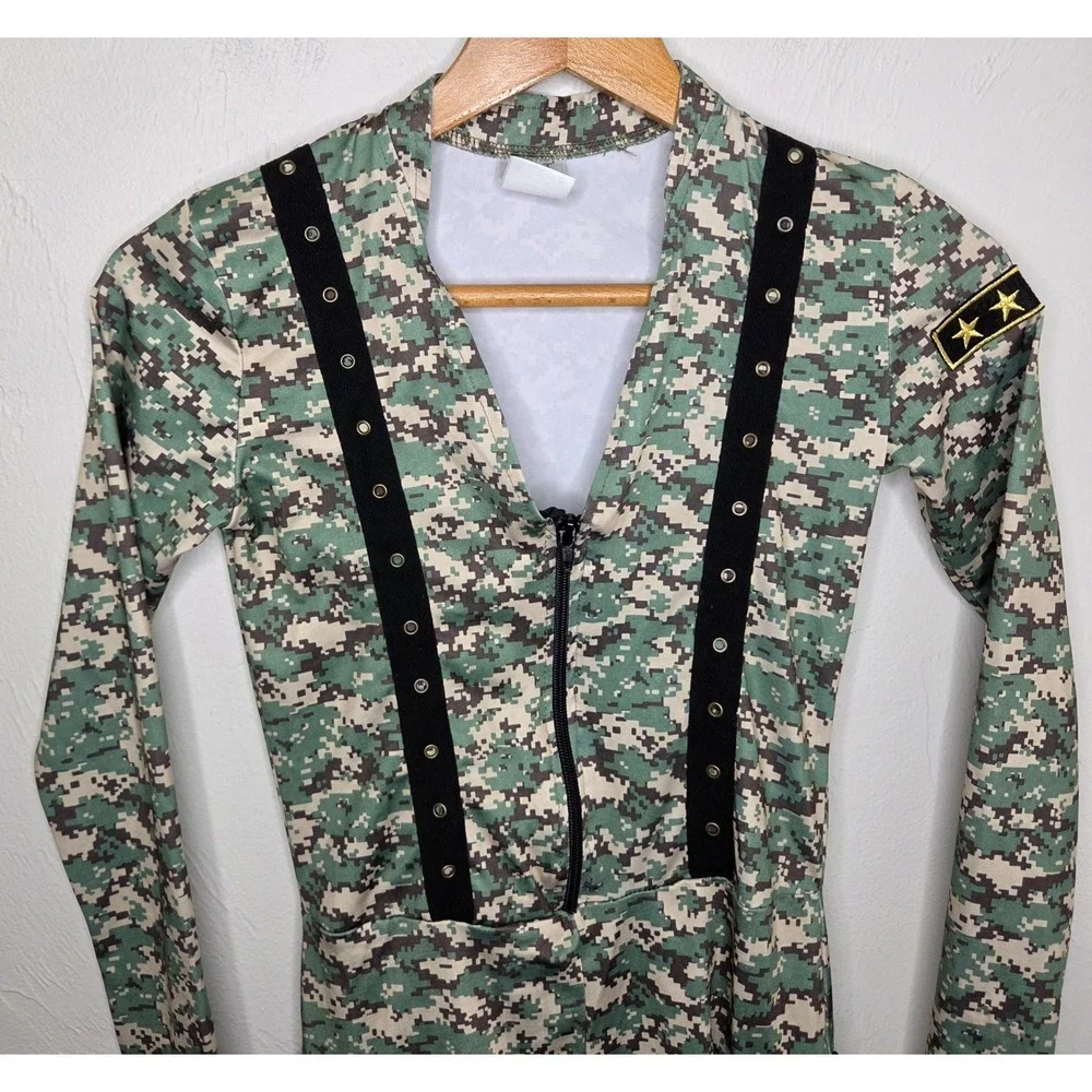 Spirit Halloween Women's Digital Camouflage Military Tactical Costume Size XS - Picture 2 of 9
